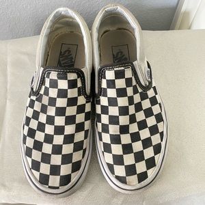 Checkers slip on shoes from Vans